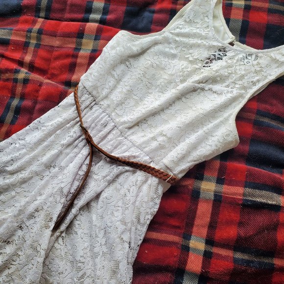 Lily Rose High-Low White Lace Dress - Juniors Medium - Picture 5 of 17